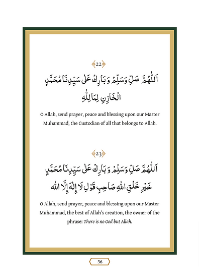 Daily Salutations upon the Best of Creation ﷺ (Arabic-English Bilingual)