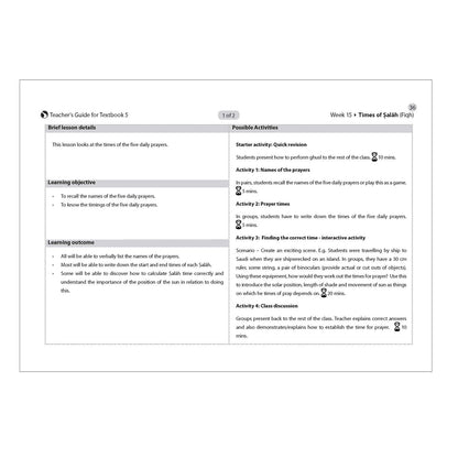 Safar Teacher's Guide for Islamic Studies: Level 5