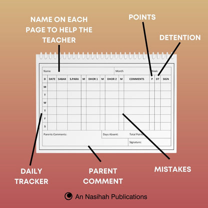 Hifz Record Book